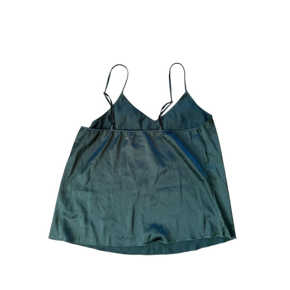 Ekouaer Green Satin Cami Tank Medium - Picture 2 of 3